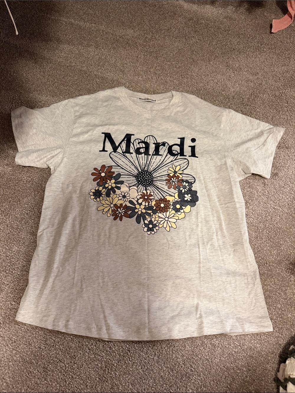 Mardi Mercredi TSHIRT FLOWERMARDI JARDIN new without tag, one size, oatmeal